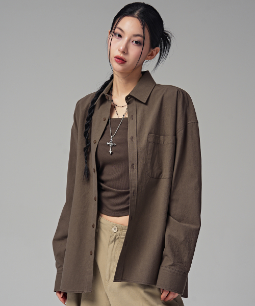 Overfit Plain Shirt_10Colors thumbnail 2