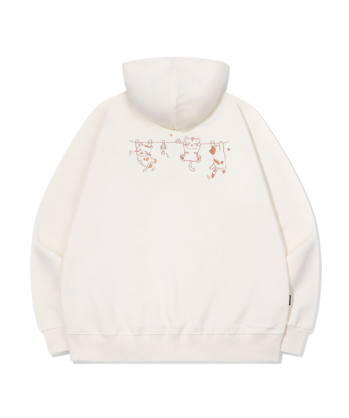 Hanging Cats Embroidered Hoodie Facial Creams thumbnail 3