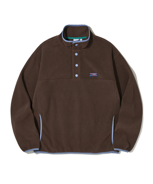 Utah Fleece Half Snap Pullover_Brown