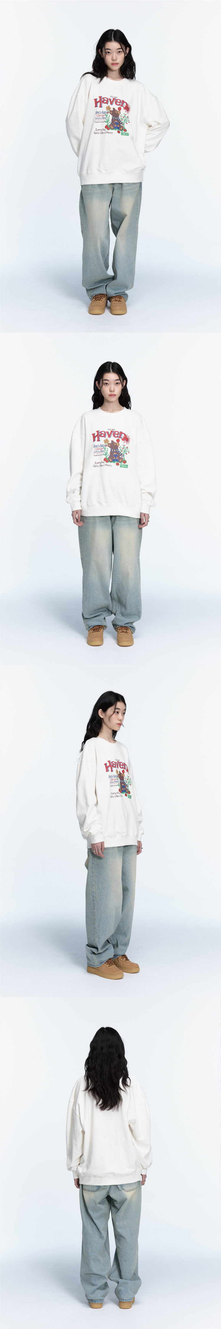 BEAR SWEATSHIRT - 2 COLORS IVORY