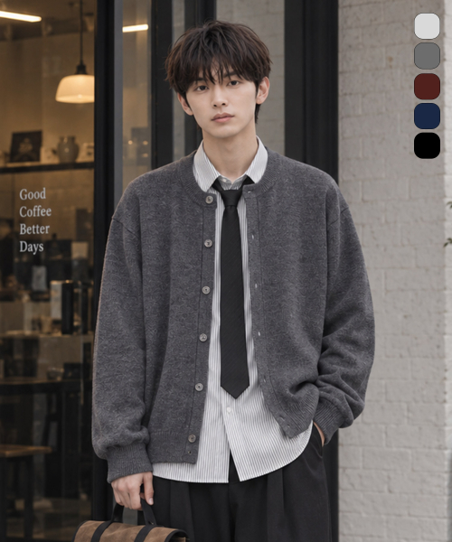 소프트 세미크롭 니트 가디건 5Color GKK-282