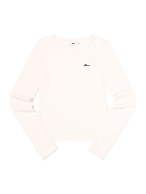 LOGO SLIM FIT LONG SLEEVE 2PACK(OATMEAL/ORANGE)