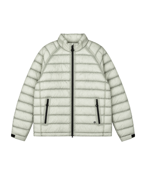 AIR PADDED STAND COLLAR JACKET - SAGE — Main product photo