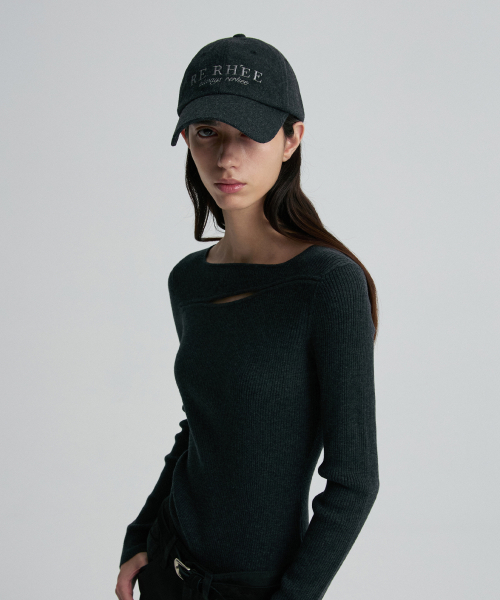 WOOL BALL CAP CHARCOAL