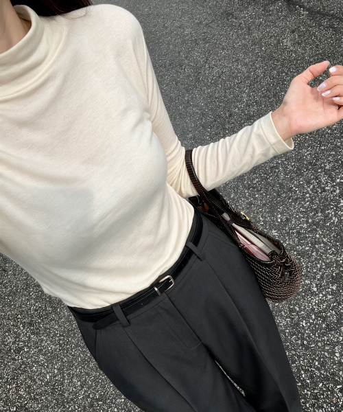 [OLDE] Wool Tencel Turtleneck T Shirt RMLWG4TA17