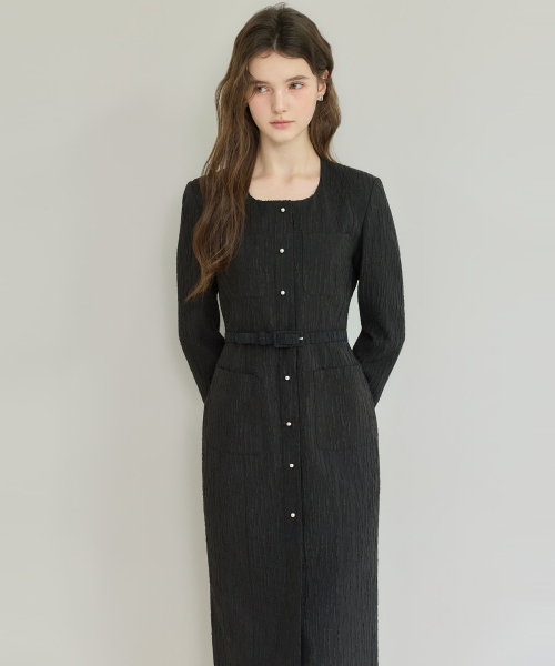 쥴리앤칼라 26FW 칼라155 도멘 헤븐 원피스 블랙