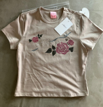 [Hetit] 로즈 프린트 반소매 티셔츠(모카) 체험단 후기