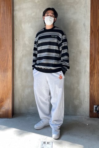 스컬프터(SCULPTOR) Stripe Vintage Sweatshirt Black - 37,200 | 무 