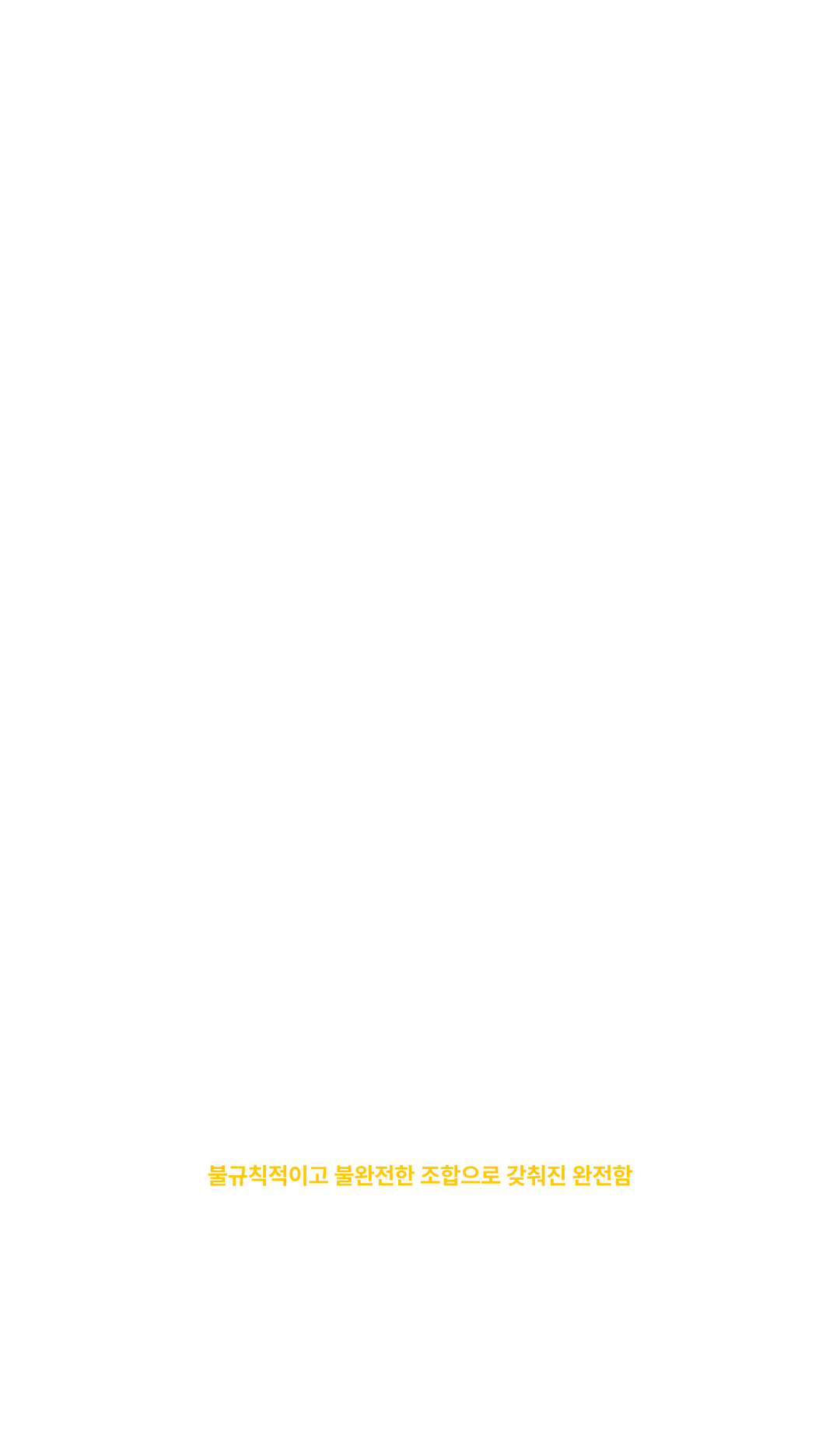 불규칙적이고 불완전한 조합으로 갖춰진 완전함