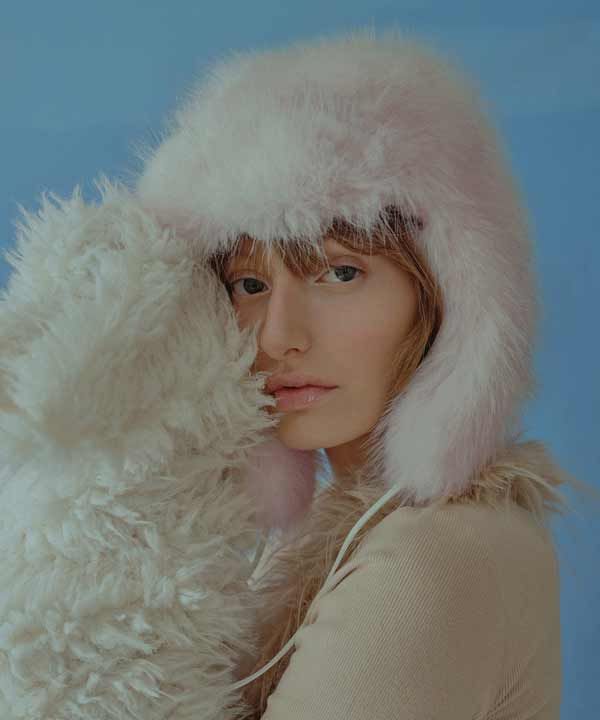 포에지담(POESIEDAME) RUBAN NOUVELLE MARGOT HAT IN PEONY BLACK