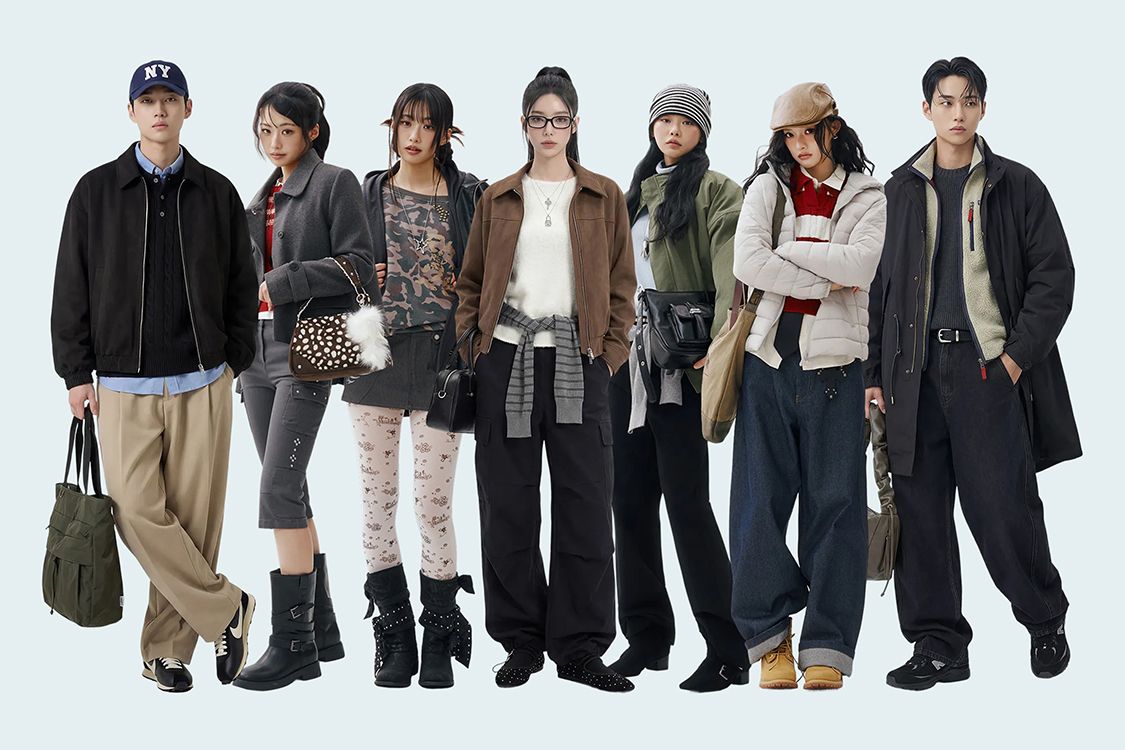 마뗑킴(MATIN KIM) FRONT LOGO STITCH WASHED HOODY ZIP UP IN DARK