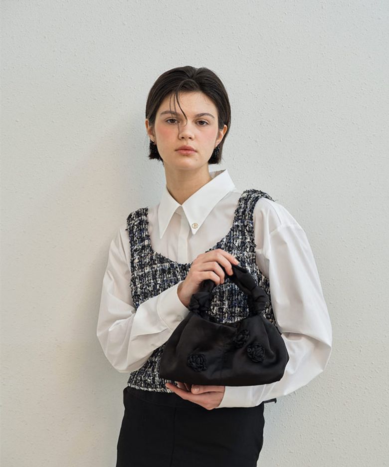 메이버유(MAYVERU) masi pleats sleeveless blouse _ Black - 사이즈