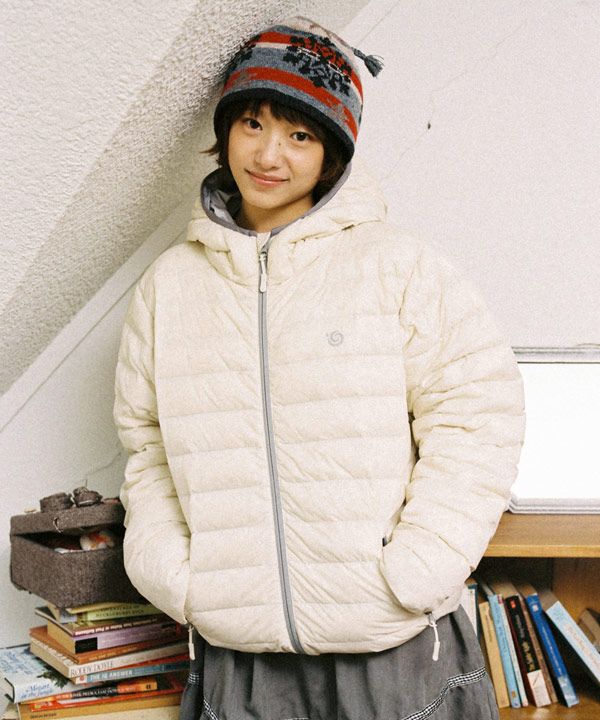 에이이에이이(AEAE) WEB LOGO DOWN JACKET [WARM GREY] - 사이즈