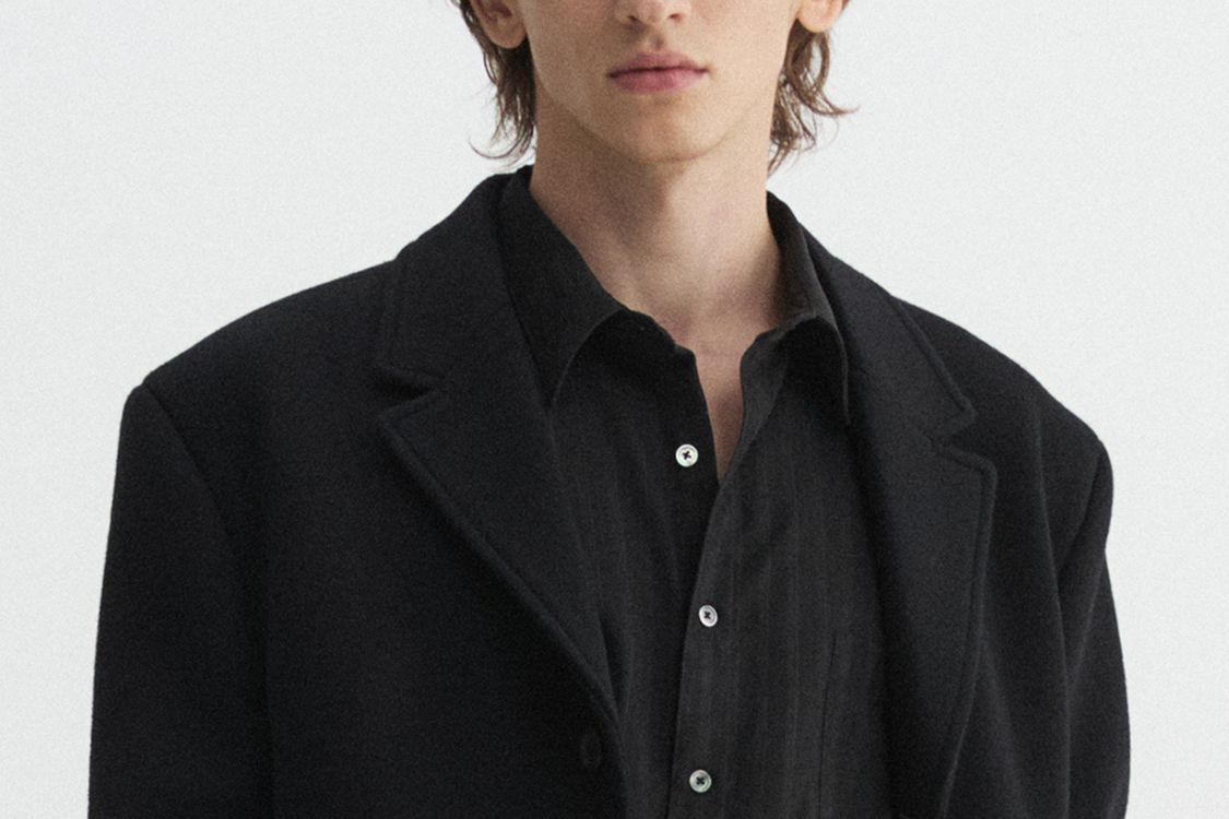 비슬로우(BESLOW) WOOL WIDE COLLAR HARRINGTON JACKET MELANGE