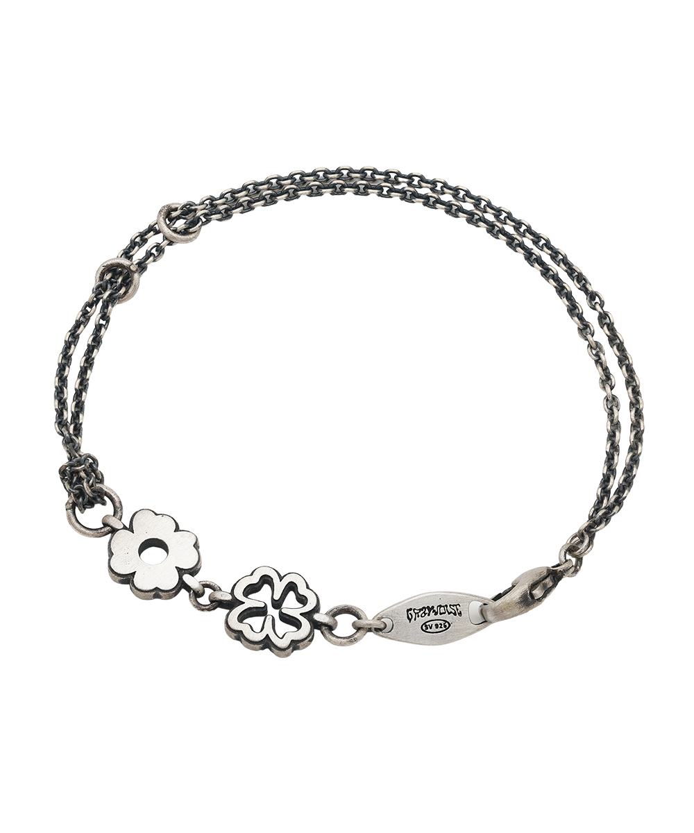 그레이노이즈(GRAYNOISE) Clover smile cubic bracelet (925 silver 