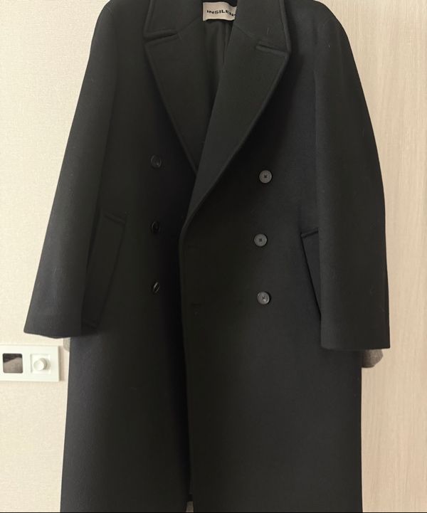 MUSINSA公式 | INSILENCE カシミアダブルロングコートBLACK