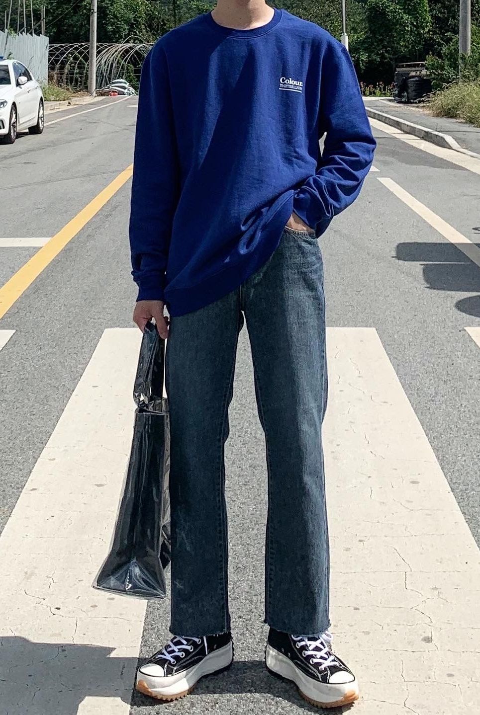 MUSINSA | TRILLION GRADIENT OVERSIZED SWEATSHIRT TR9SMT001_BLUE