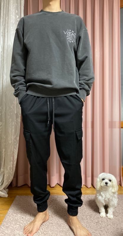 MUSINSA | TRAVEL CAMP VARSITY PIGMENT SWEATSHIRT BLACK CHARCOAL