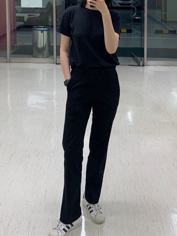 【MODERNIF】Cover semi wide banding slacks MODERNIF】Cover semi wide banding slacks Designer fashion