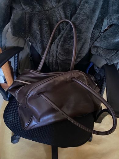 MUSINSA公式 | CHRISTINE PROJECT TWO ZIPPER BAG ORIGINAL(CACAO)