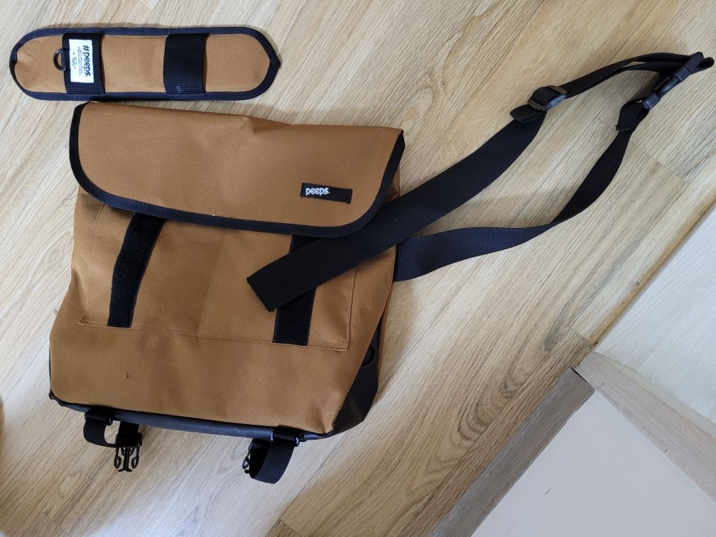 MUSINSA | PEEPS Essential Messenger Bag Brown