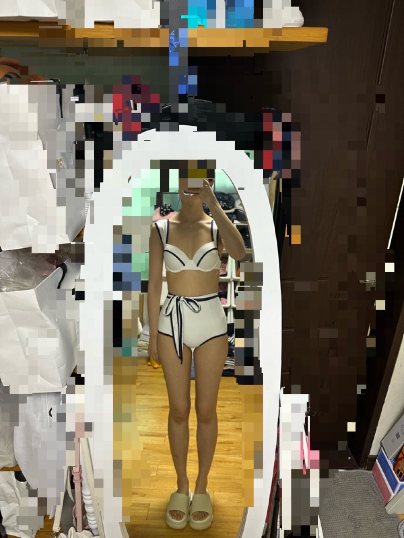 MUSINSA | AGNEL White Swan Bikini Bra