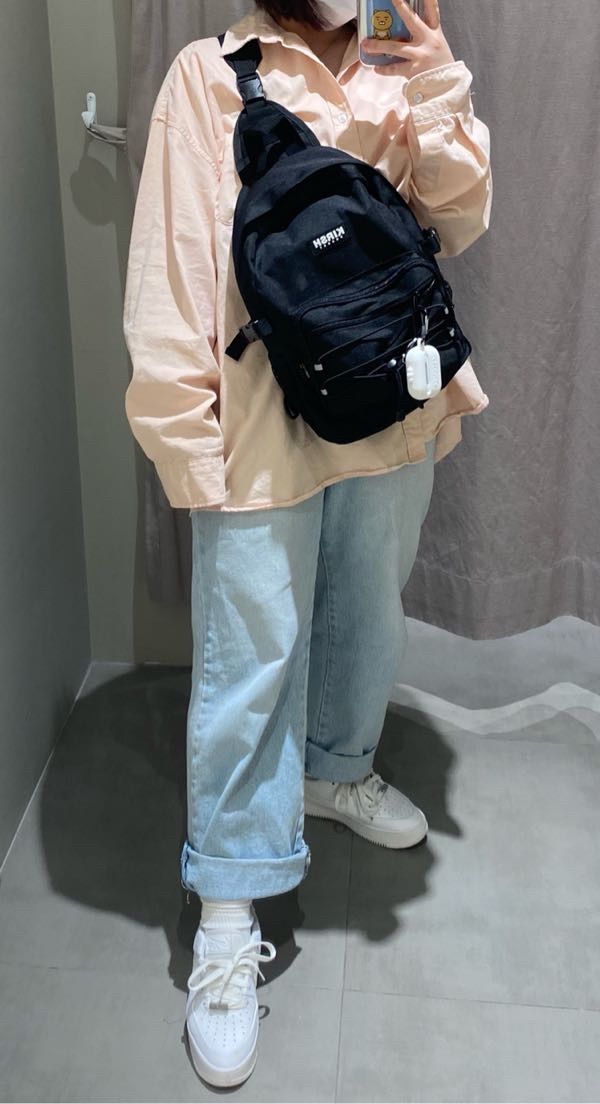 [KIRSH] POCKET POINT MUSTANG HAND BAG★ MUSINSA | KIRSH Pocket Technical Sling Bag [Ivory]