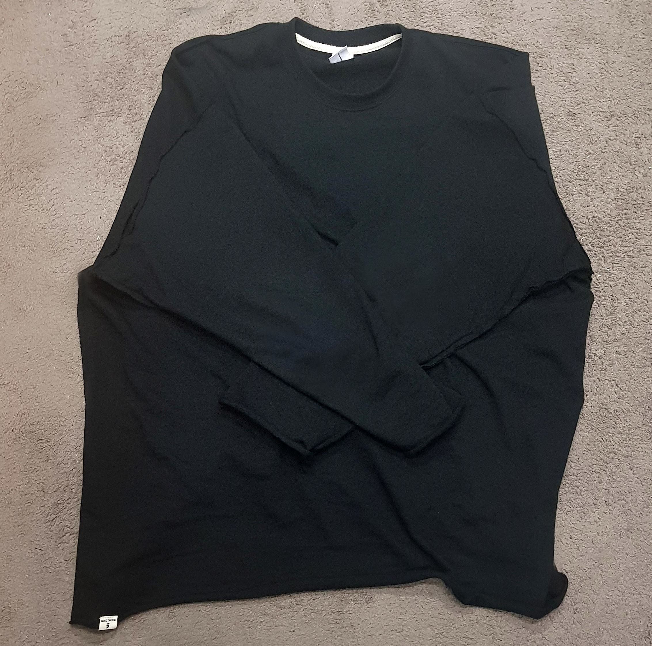 MUSINSA | A NOTHING VINTAGE P. DYEING CUT-OUT BOX TEE (Black)