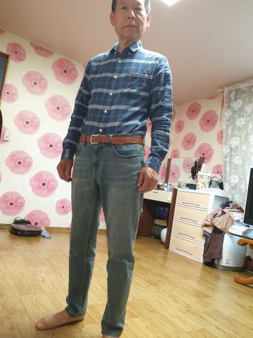 MUSINSA | MUSINSA STANDARD SLIM CROPPED DENIM PANTS [SKY BLUE]