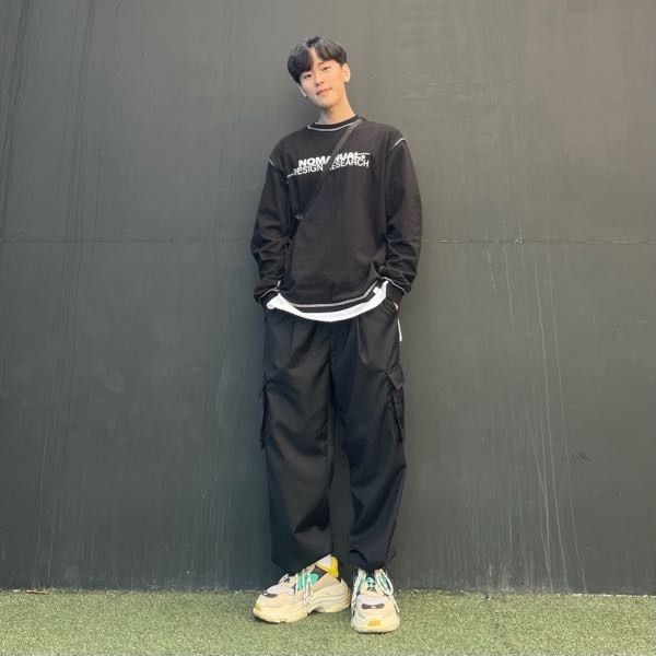デニム・ジーパン NOT4NERD Wide String Cargo Slacks Pants Navy PT024NY MUSINSA | NOT4NERD Wide String Cargo Slacks Pants - Black