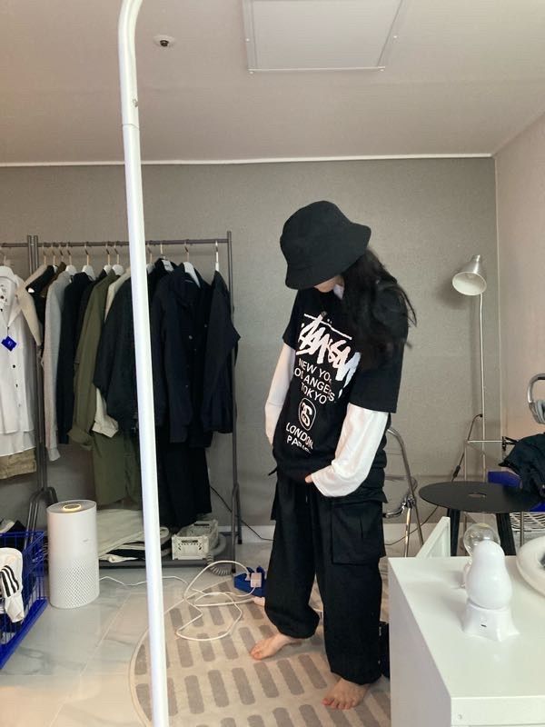 デニム・ジーパン NOT4NERD Summer Fabric Wide String Cargo Slacks Pants Black WIDE STRING CARGO SLACKS PANTS – ALAND USA