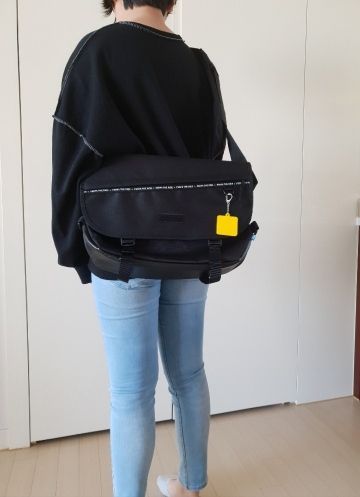 ★2021SS新作★PEEPS★ENJOY THE RIDE MESSENGER BAG_ブラック MUSINSA | PEEPS enjoy the ride messenger bag(black)