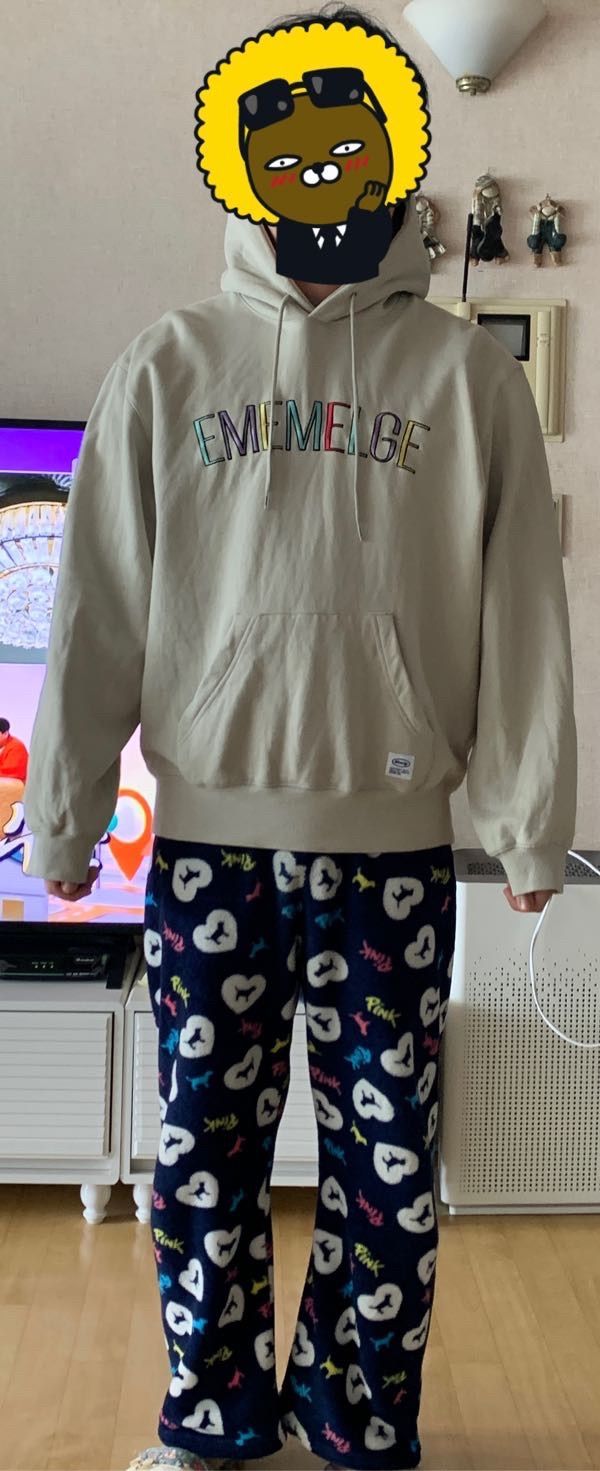 MUSINSA | MMLG [Mmlg] EMEMELGE EMB. HOOD (OATMEAL)