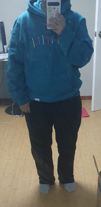 さらに100円引き◆87MM◆MMLG◆EMEMELGE EMB. HOOD MUSINSA | MMLG [Mmlg] EMEMELGE EMB. HOOD (TEAL BLUE)