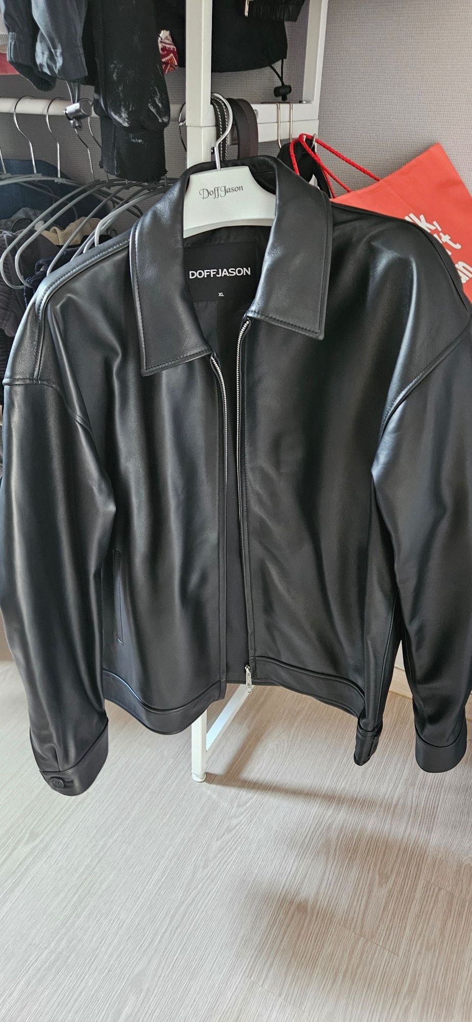 MUSINSA | DOFFJASON OVERSIZED LAMBSKIN SINGLE BREASTED JACKET
