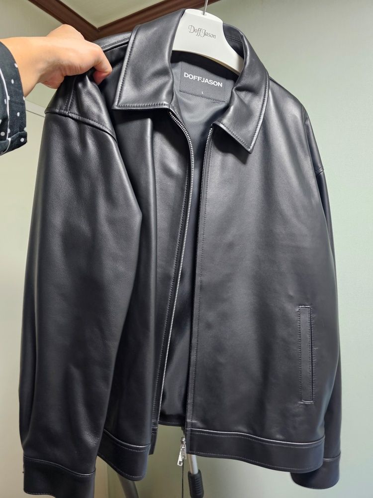 MUSINSA | DOFFJASON OVERSIZED LAMBSKIN SINGLE BREASTED JACKET