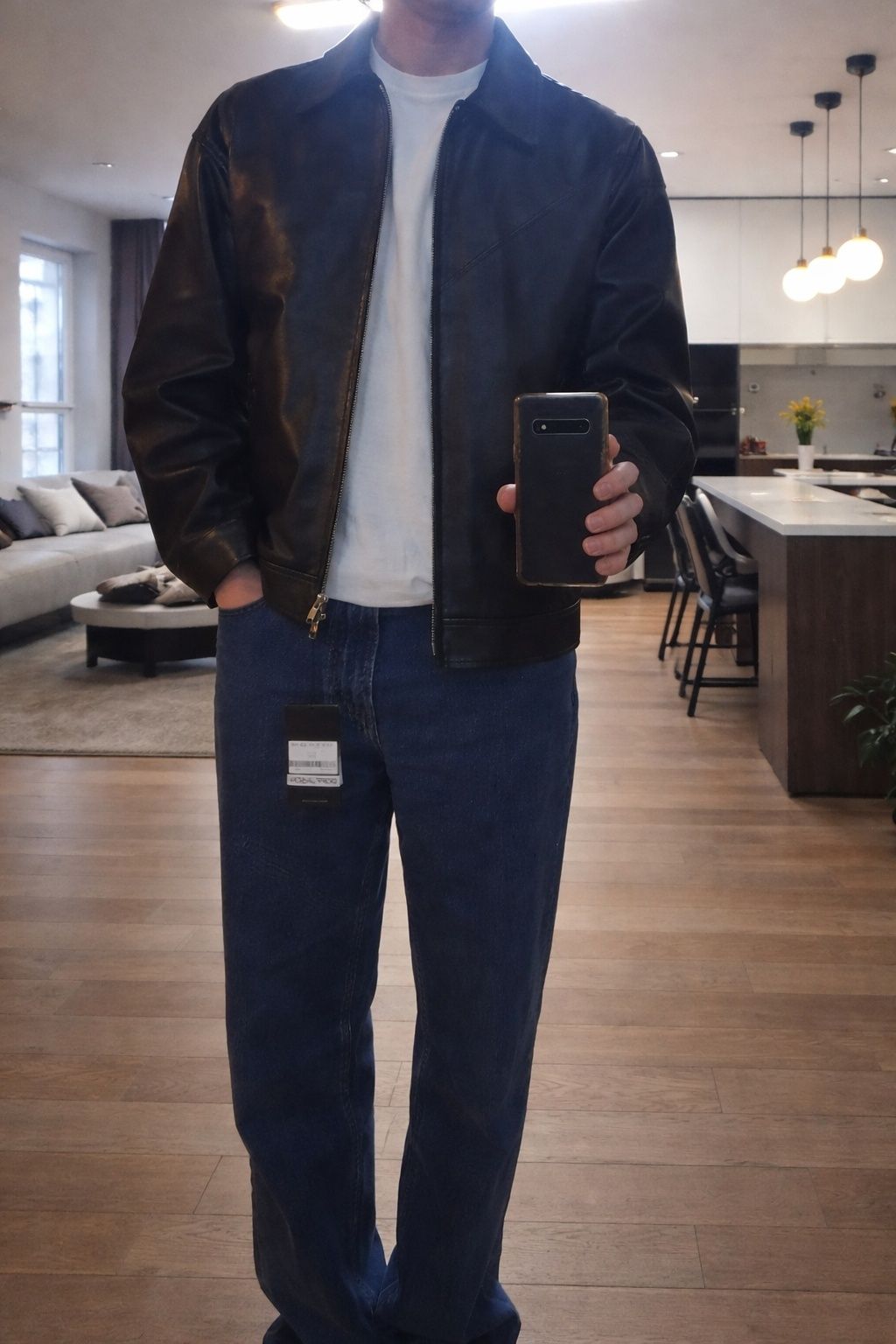 MUSINSA公式 | DOFFJASON オーバーフィットラムスキンシングルジャケット