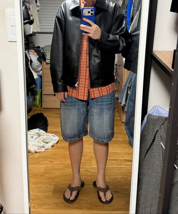 MUSINSA | DOFFJASON OVERSIZED LAMBSKIN SINGLE BREASTED JACKET