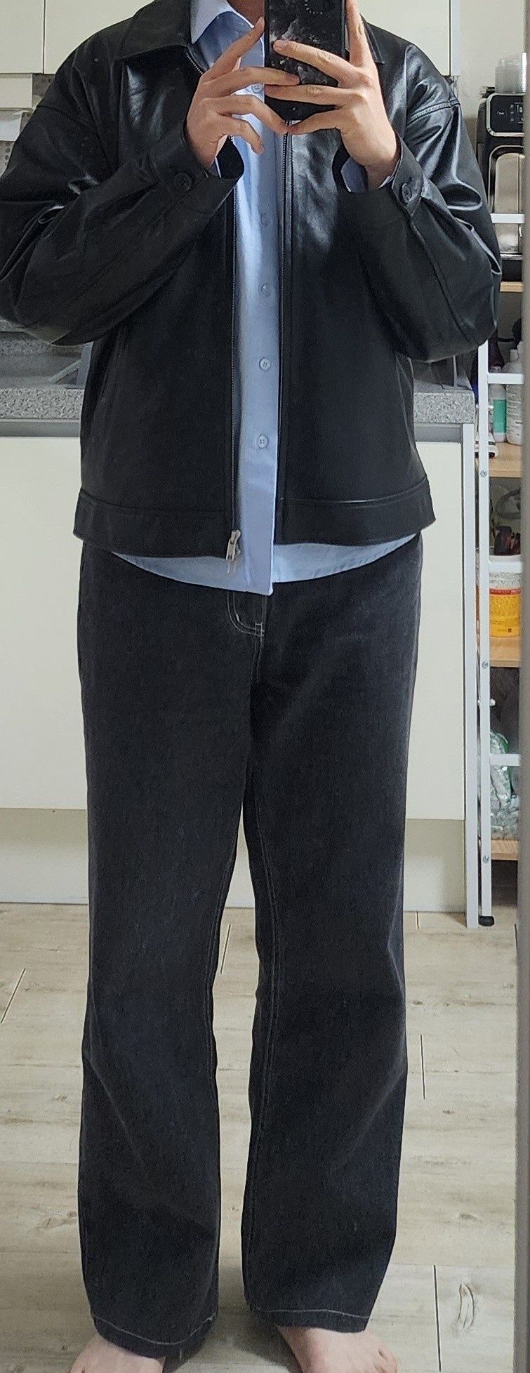 MUSINSA | DOFFJASON OVERSIZED LAMBSKIN SINGLE BREASTED JACKET