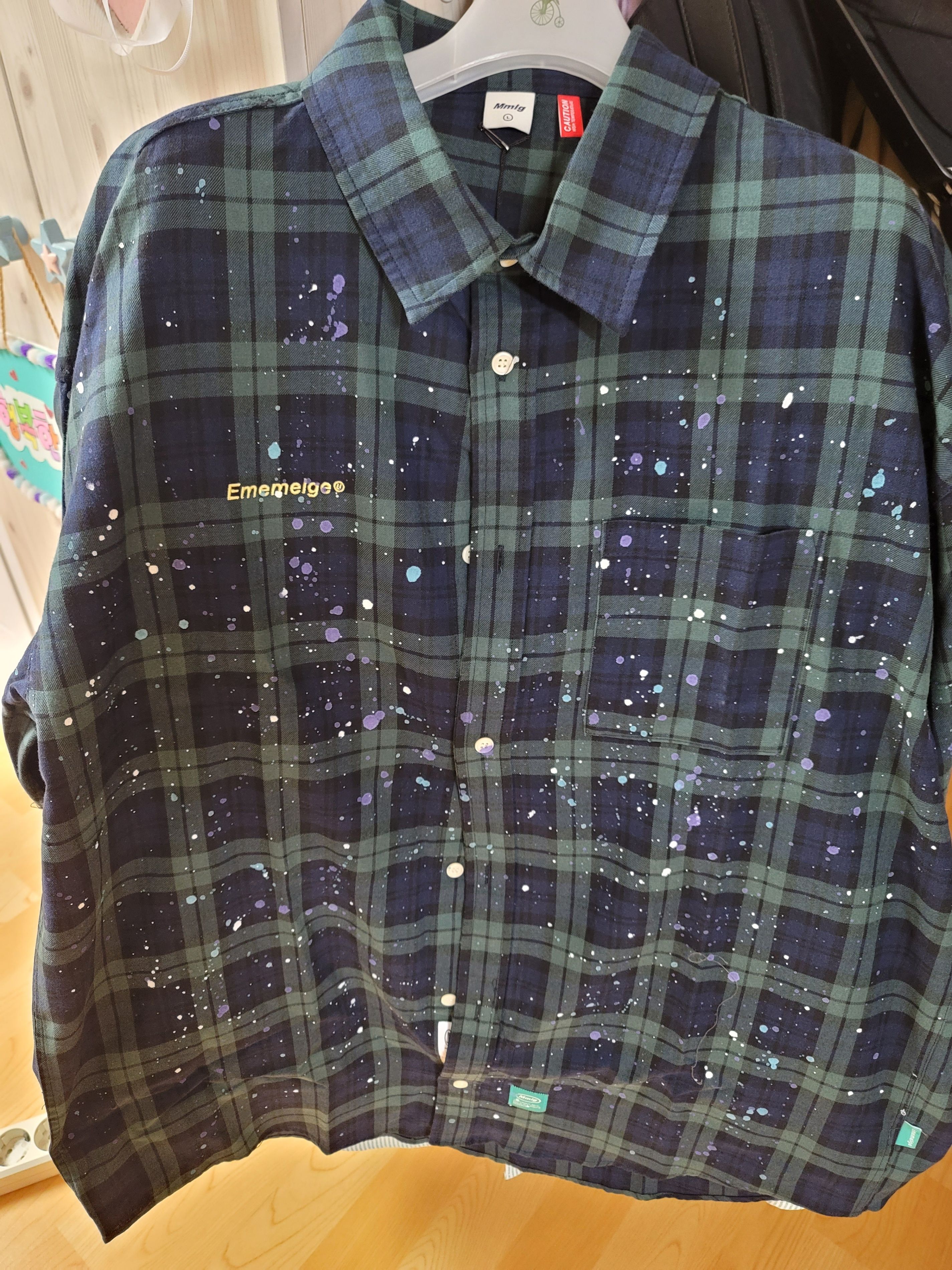 シャツ 87MM [Mmlg] FRONT S/P CHECK SHIRT 4FT1928 MUSINSA | MMLG [Mmlg] FRONT S/P CHECK SHIRT (GREEN)