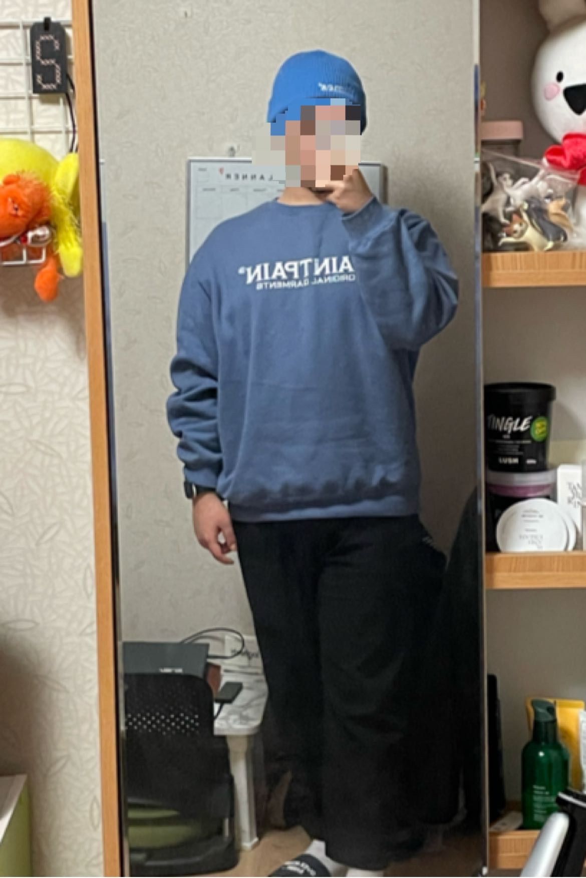 MUSINSA公式 | SAINTPAIN SP OG LOGO CREWNECK - LIGHT BLUE