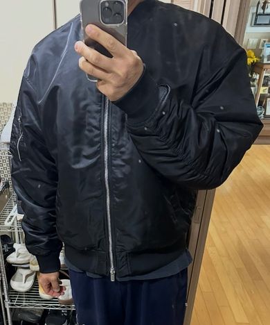 MUSINSA | MUSINSA STANDARD OVERSIZED MA-1 BOMBER JACKET_BLACK