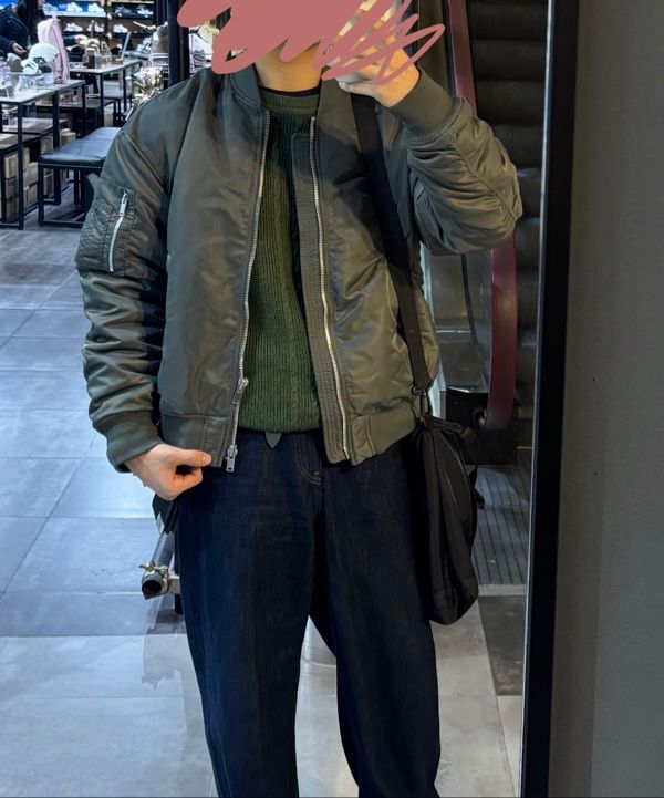 MUSINSA公式 | MUSINSA STANDARD 特大MA-1ボンバージャケット【カーキ】