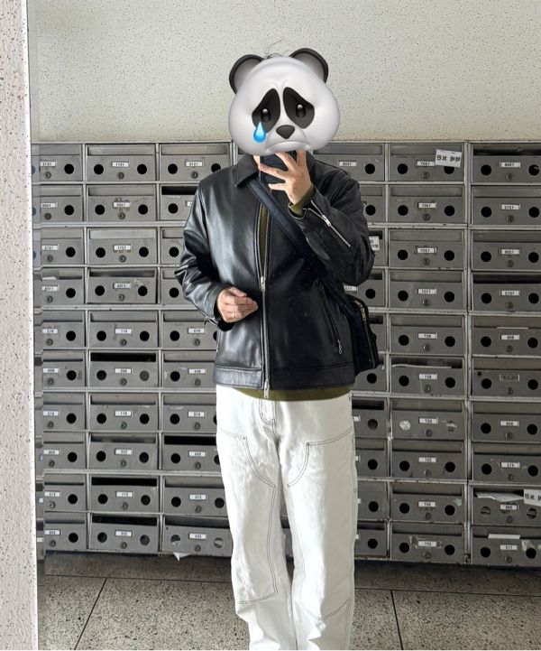 MUSINSA公式 | MUSINSA STANDARD LAMBSKIN SINGLE MOTORCYCLE JACKET_BLACK