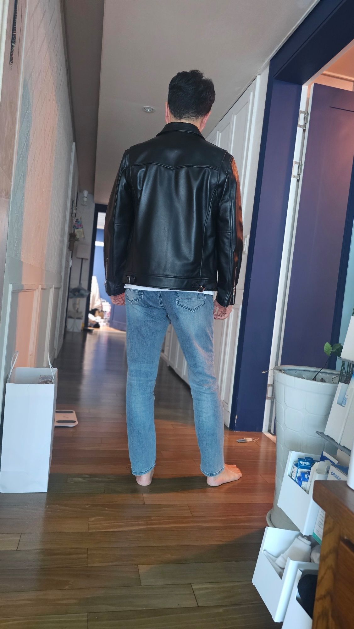 MUSINSA公式 | MUSINSA STANDARD LAMBSKIN SINGLE MOTORCYCLE JACKET_BLACK