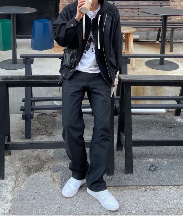 ★MUSINSA STANDARD★ Denim Fatigue Pants Low Black MMDNP516- MUSINSA | MUSINSA STANDARD REPLICA FATIGUE PANTS [BLACK]