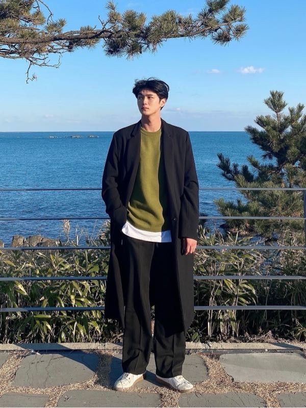 MUSINSA | MUSINSA STANDARD MINIMAL CREWNECK SWEATER [BLACK]