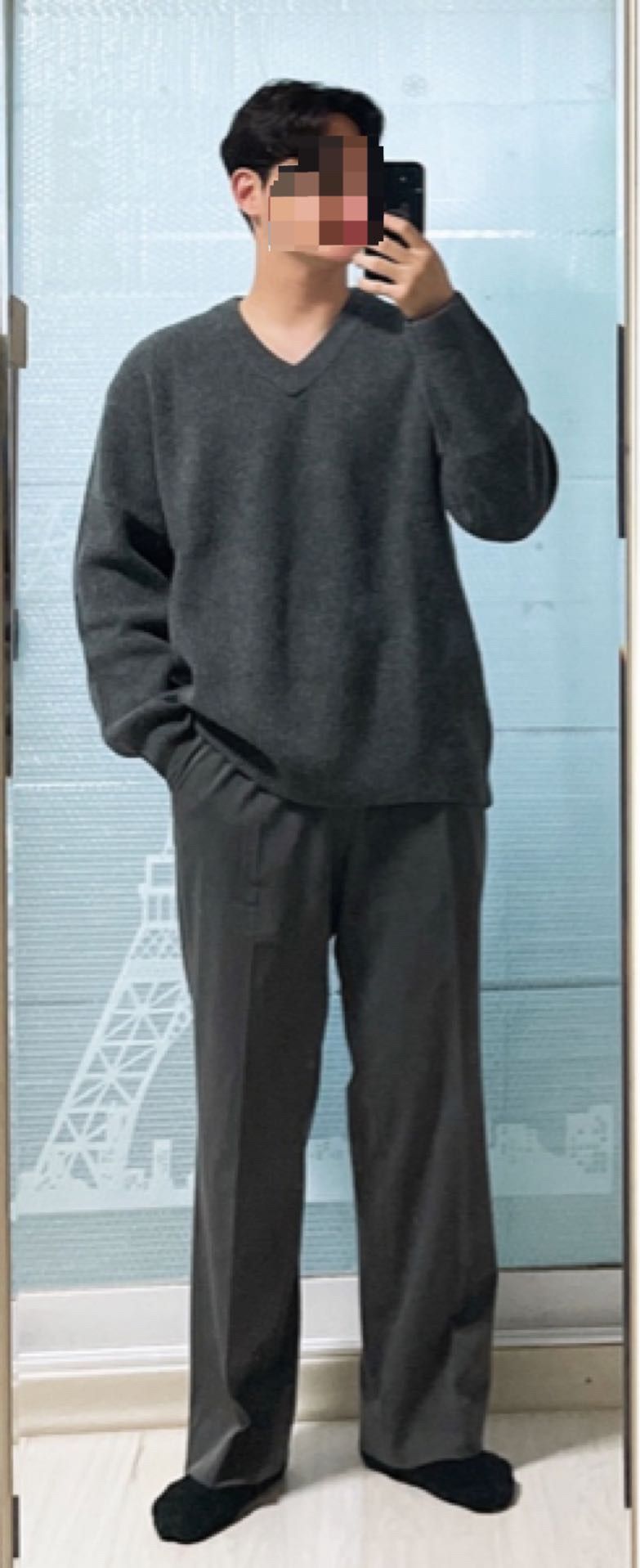 MUSINSA | MUSINSA STANDARD LAMBSWOOL RIBBED V-NECK SWEATER