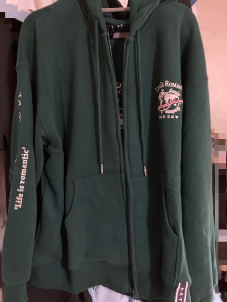 MUSINSA | ROMANTIC CROWN LIFE IS ROMANTIC HOODIE ZIP UP_GREEN