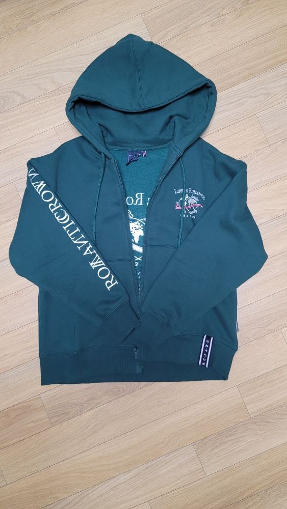 MUSINSA | ROMANTIC CROWN LIFE IS ROMANTIC HOODIE ZIP UP_GREEN